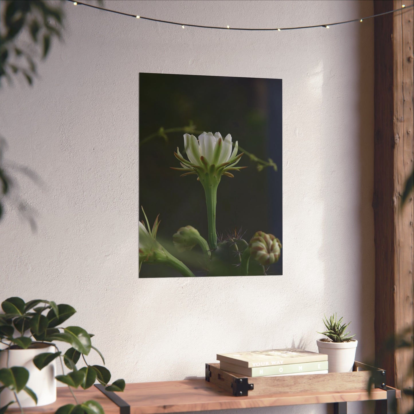 Botanical Cactus Wall Art - Minimalist Matte Poster