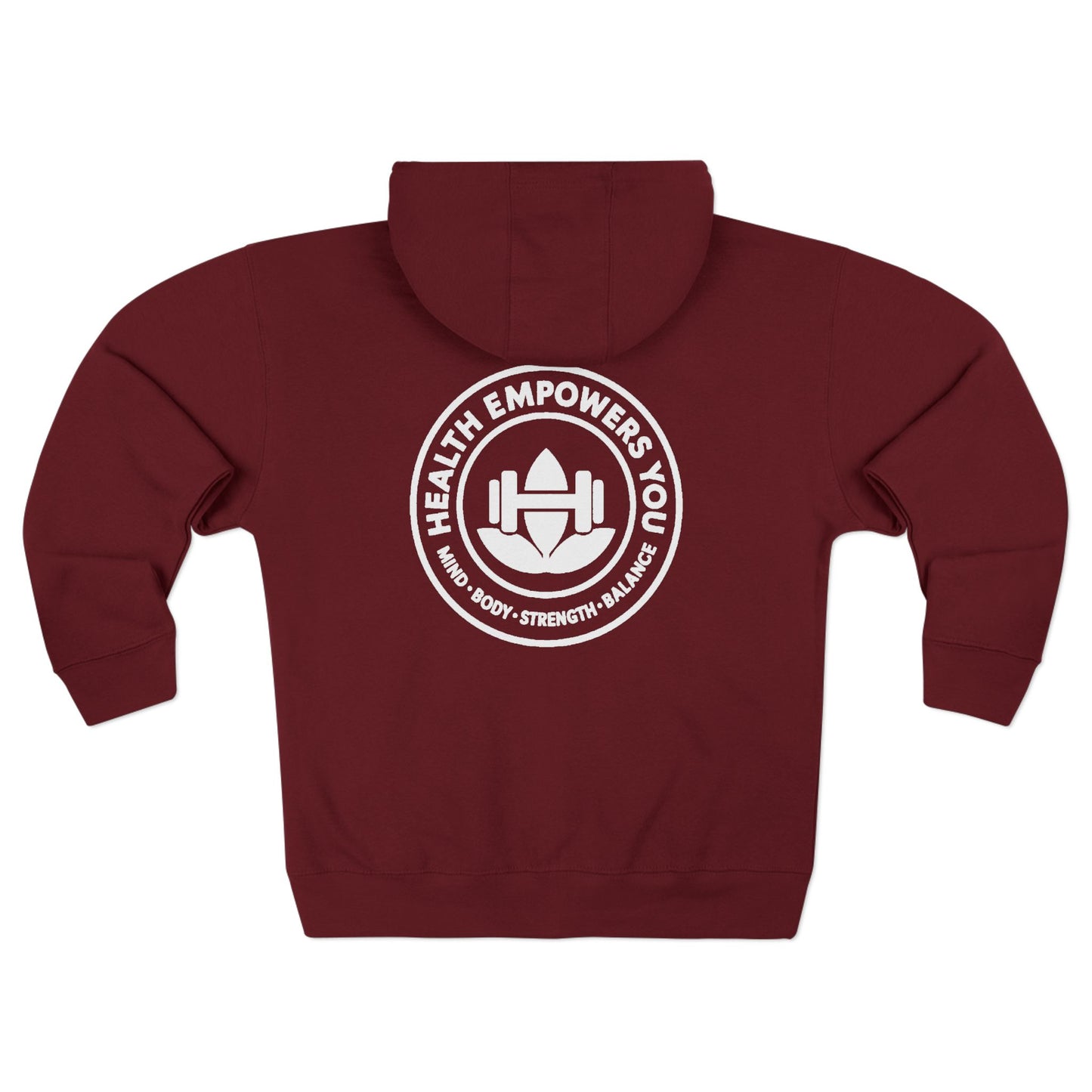 Empowerfit Unisex Zip Hoodie | Cozy Zip-Up, Casual Wear, Gift for Friends, Workout Hoodie, Everyday Style