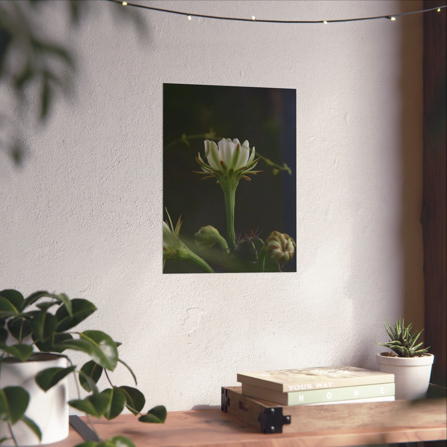 Botanical Cactus Wall Art - Minimalist Matte Poster