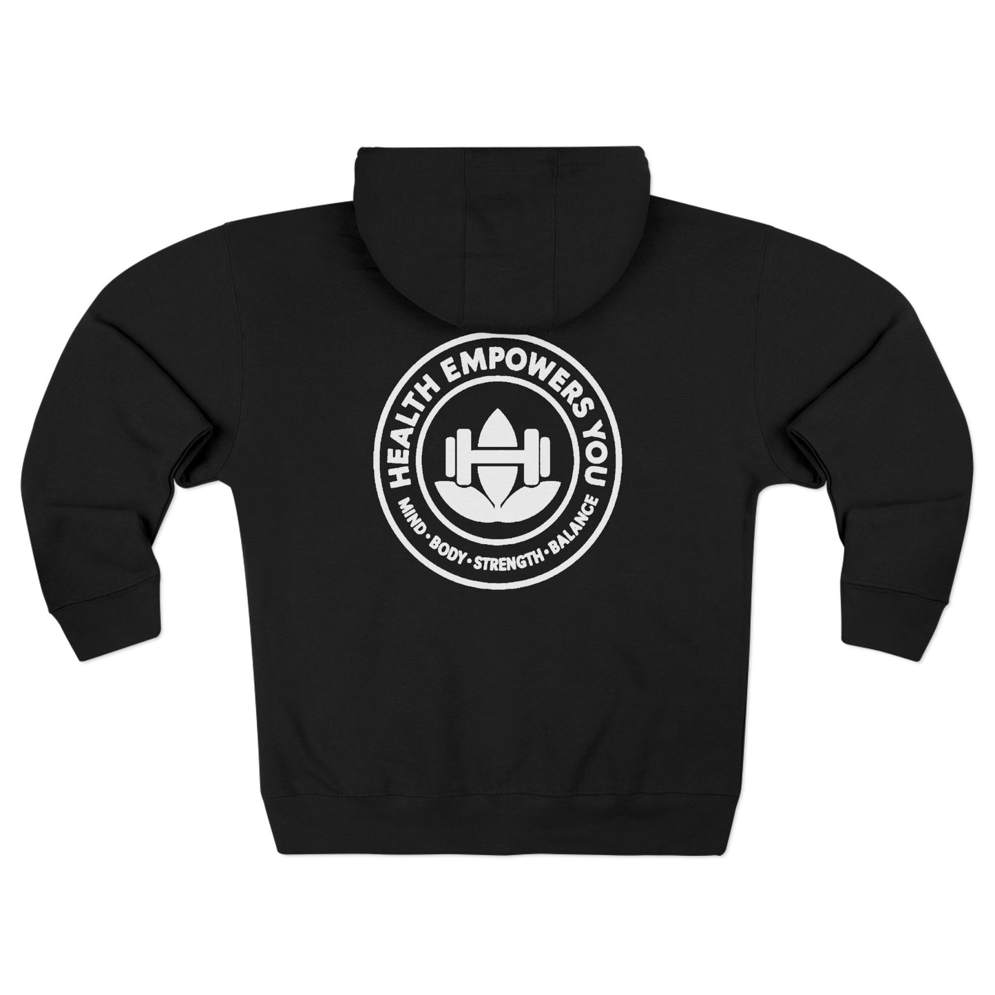 Empowerfit Unisex Zip Hoodie | Cozy Zip-Up, Casual Wear, Gift for Friends, Workout Hoodie, Everyday Style