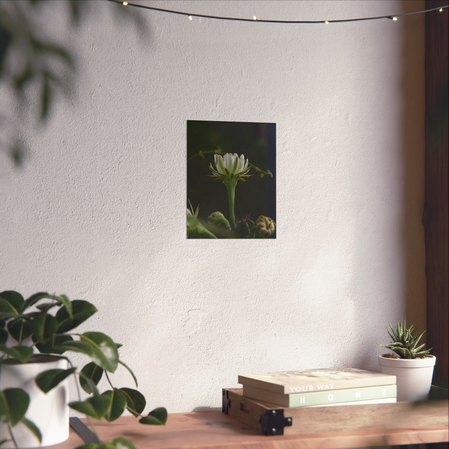 Botanical Cactus Wall Art - Minimalist Matte Poster