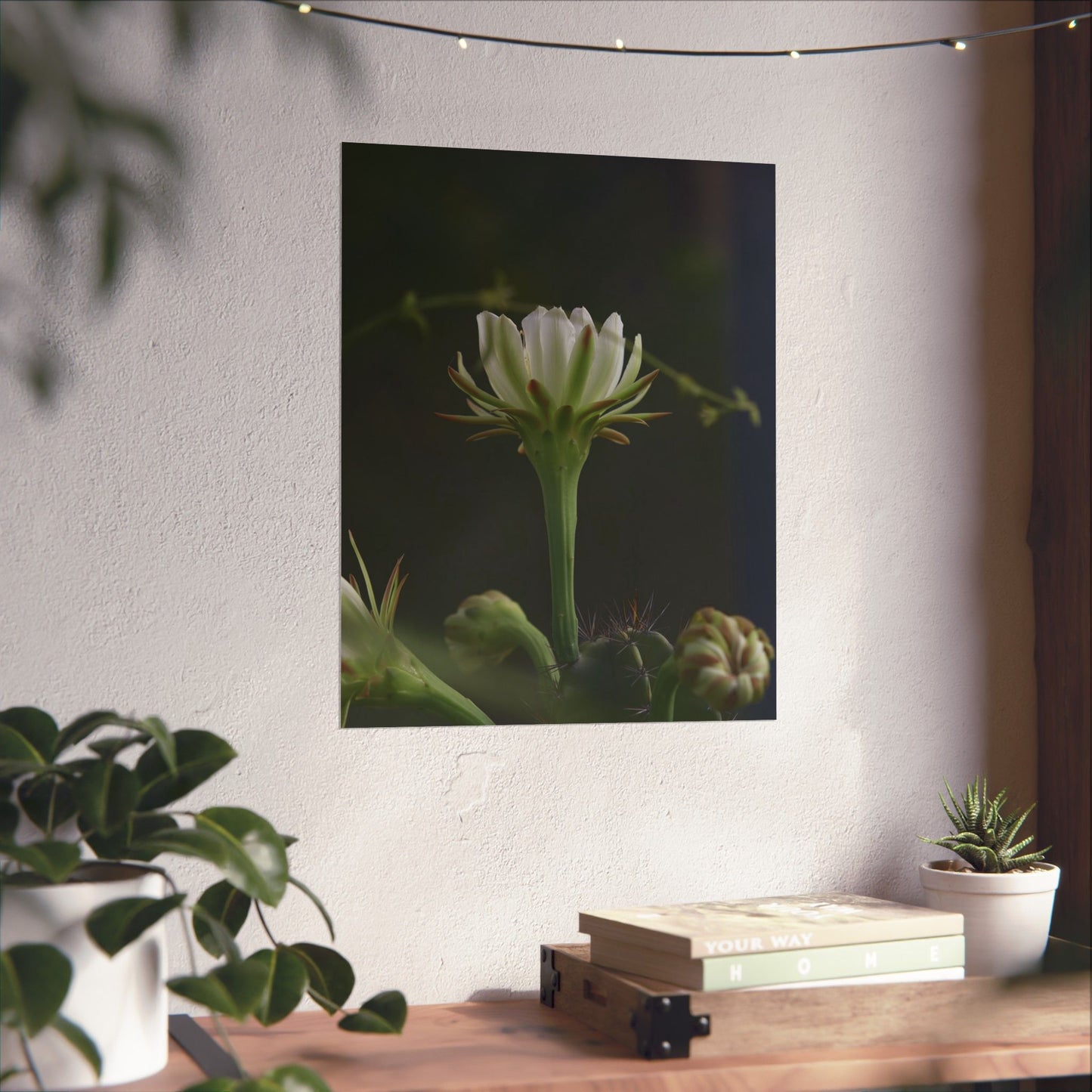 Botanical Cactus Wall Art - Minimalist Matte Poster