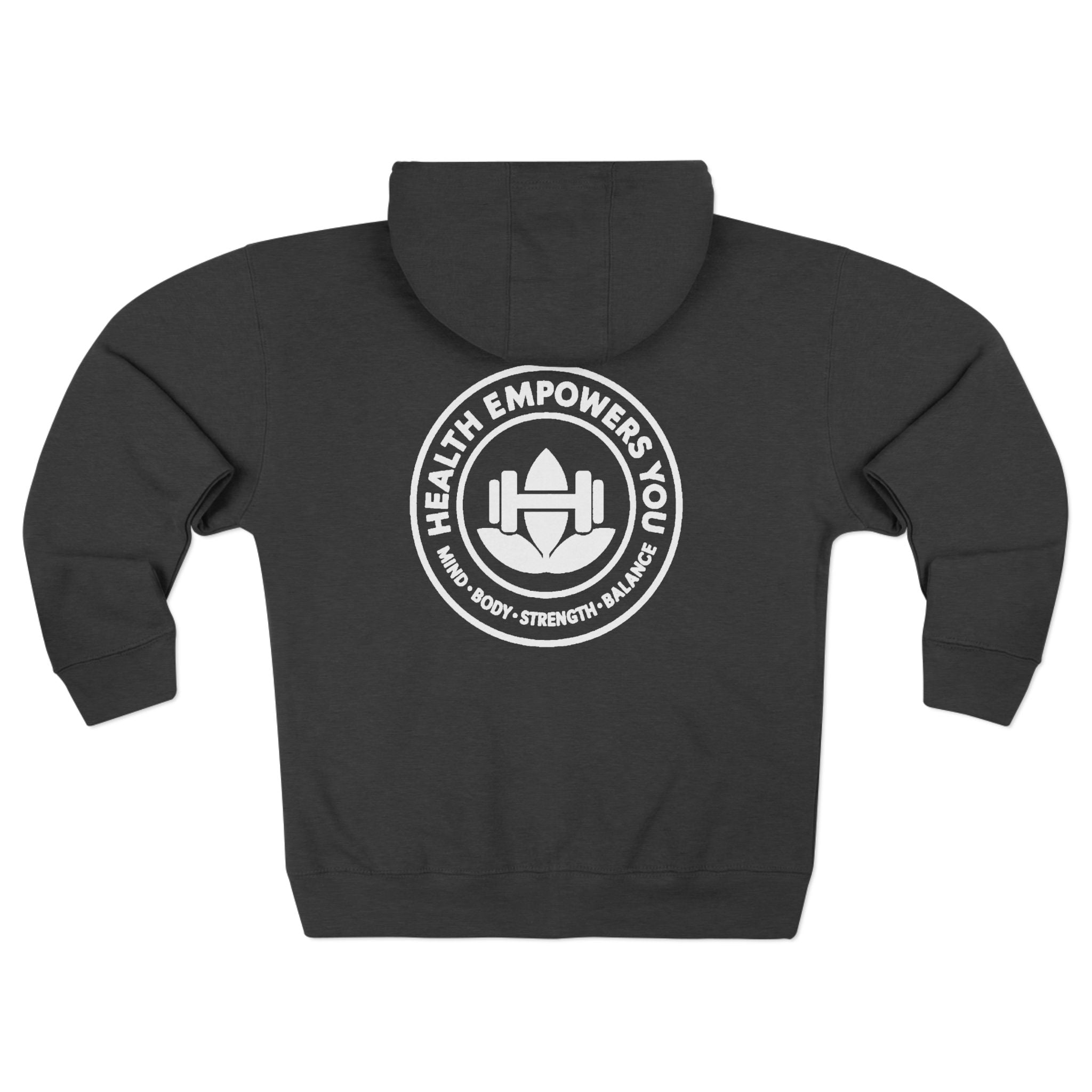 Empowerfit Unisex Zip Hoodie | Cozy Zip-Up, Casual Wear, Gift for Friends, Workout Hoodie, Everyday Style