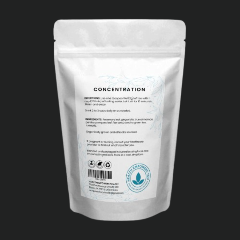 White packaging with a label on a black background