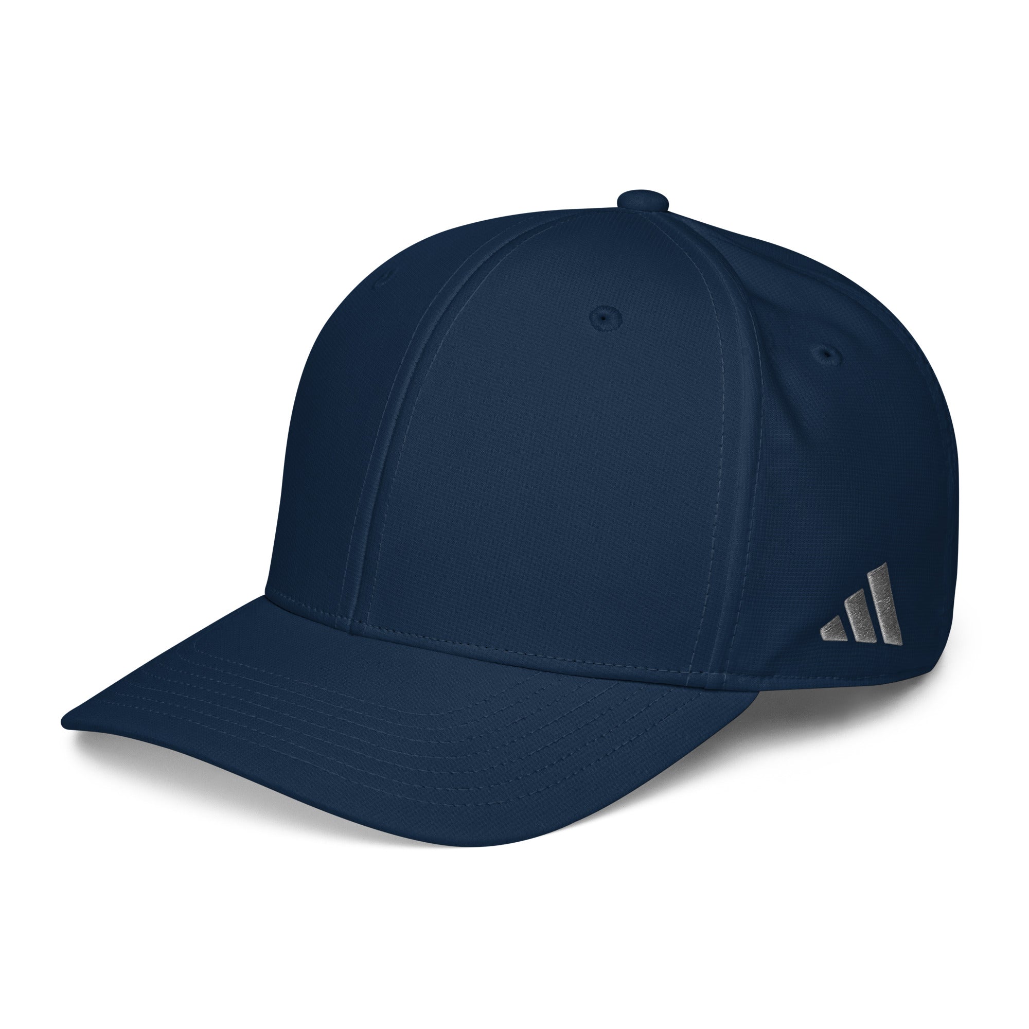 Navy blue cap with Adidas logo on a white background