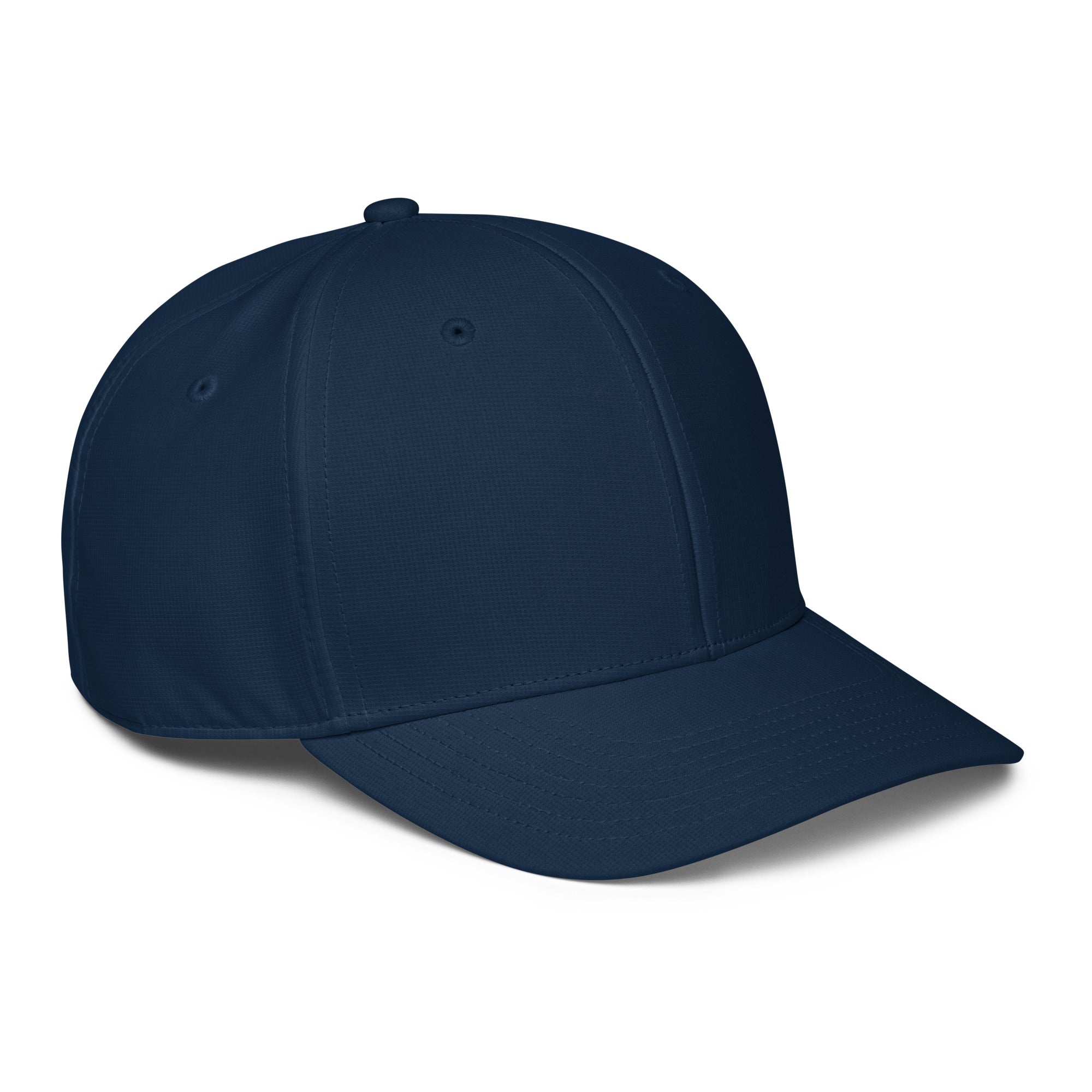 Navy blue baseball cap on a white background