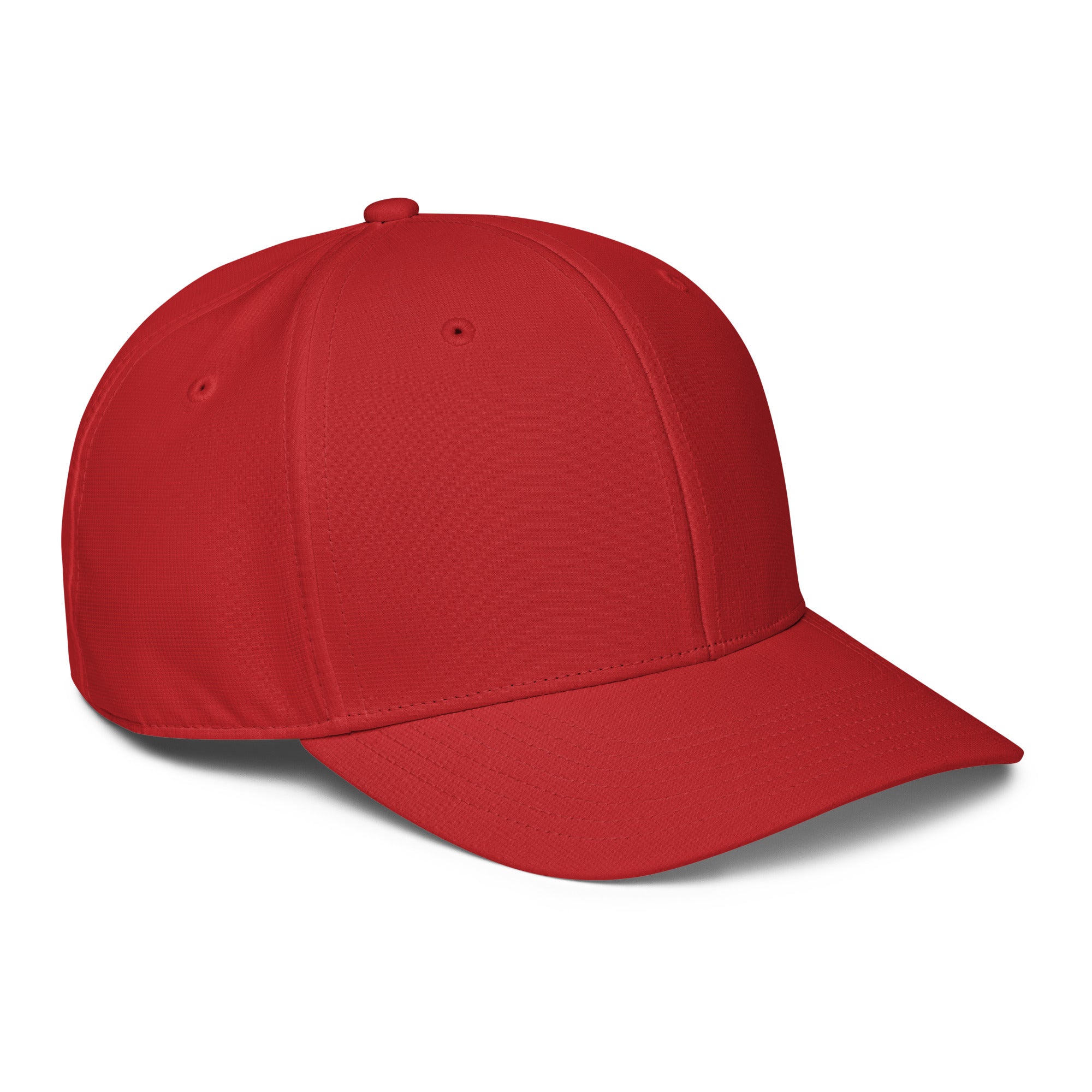Red baseball cap on a white background