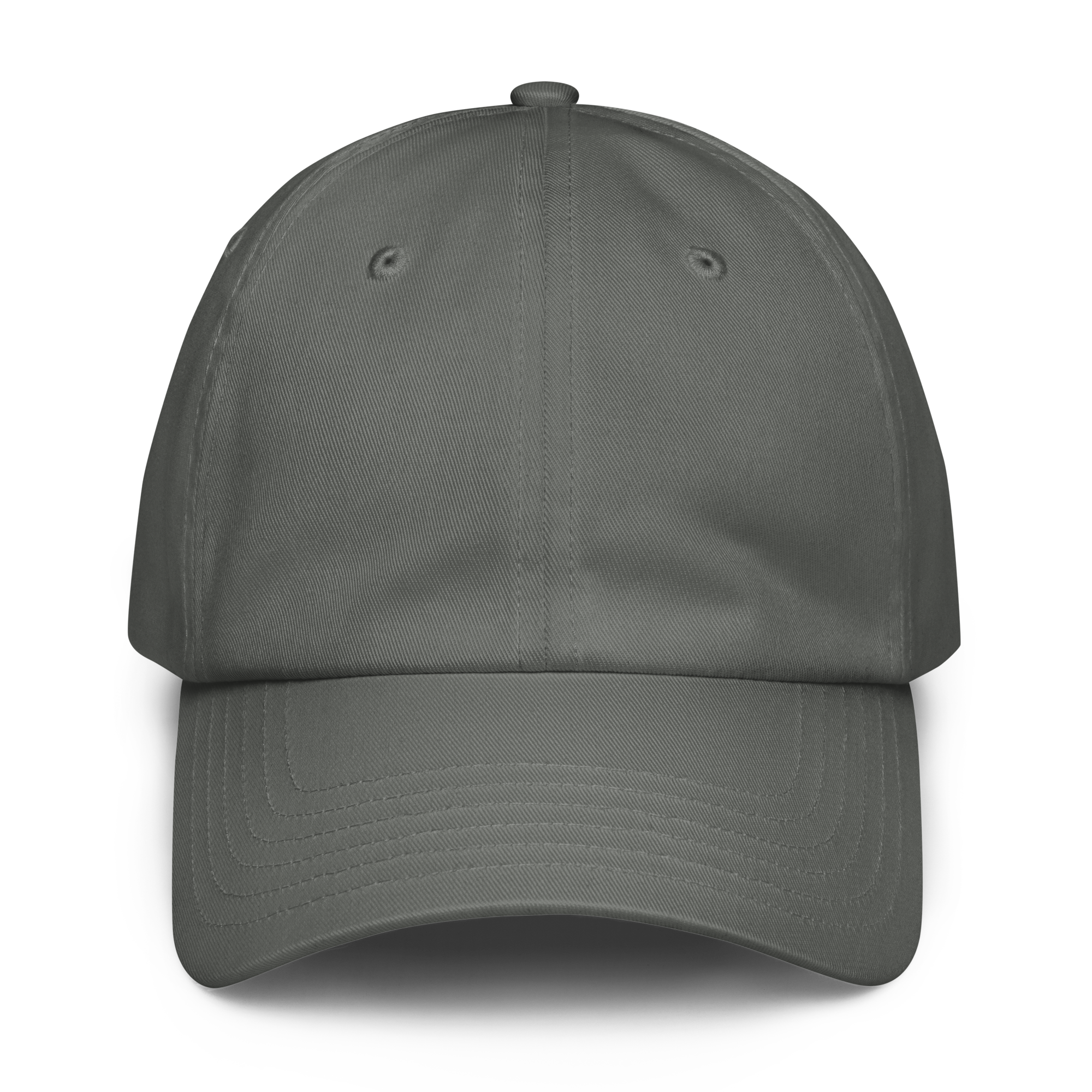 Gray baseball cap on a white background