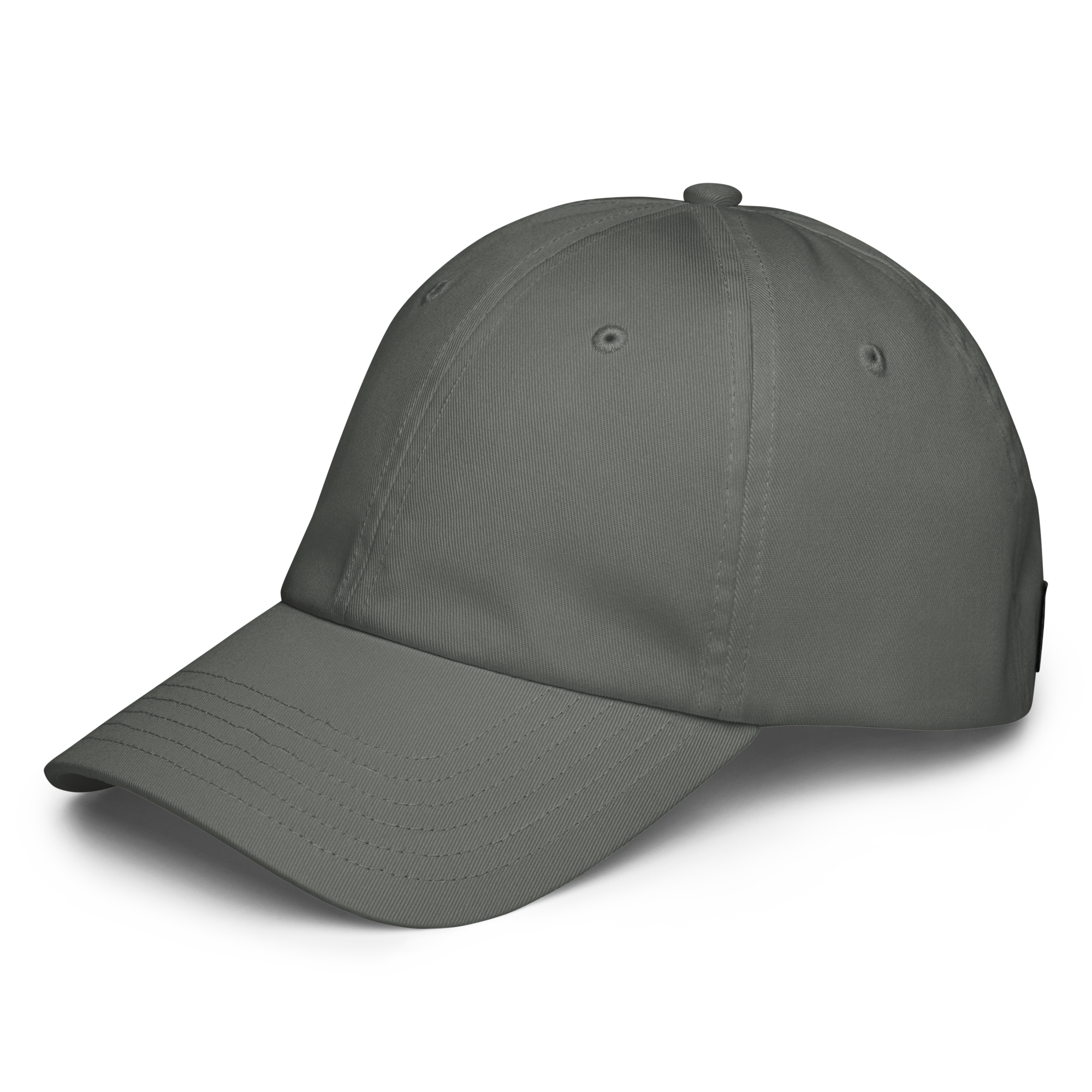 Gray baseball cap on a white background