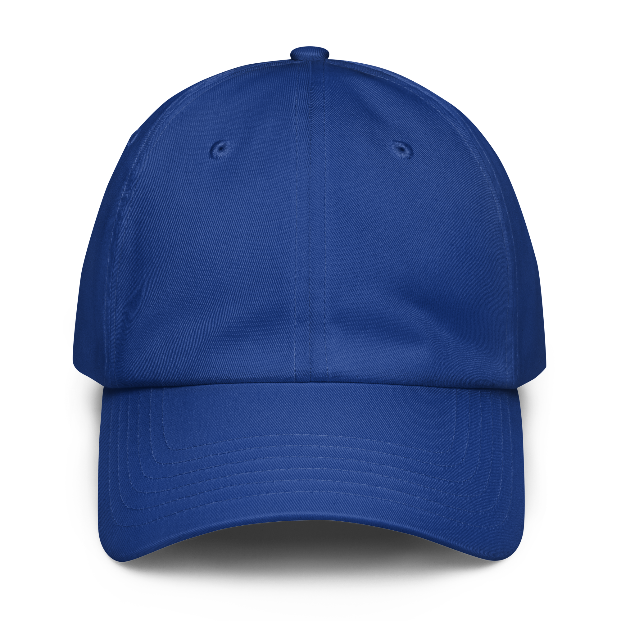 Blue baseball cap on a white background
