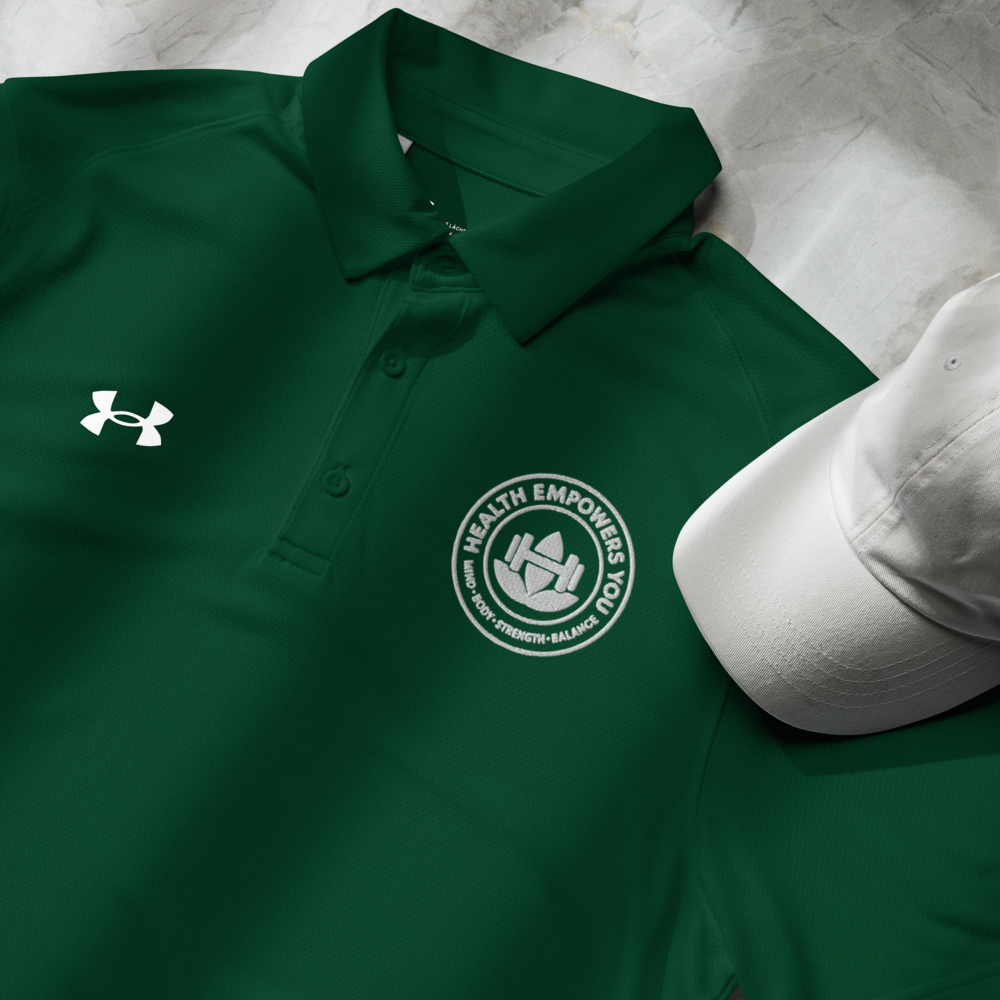 Empowerfit x Under Armour® Men’s Performance Polo – Lightweight, Breathable & Odor-Resistant