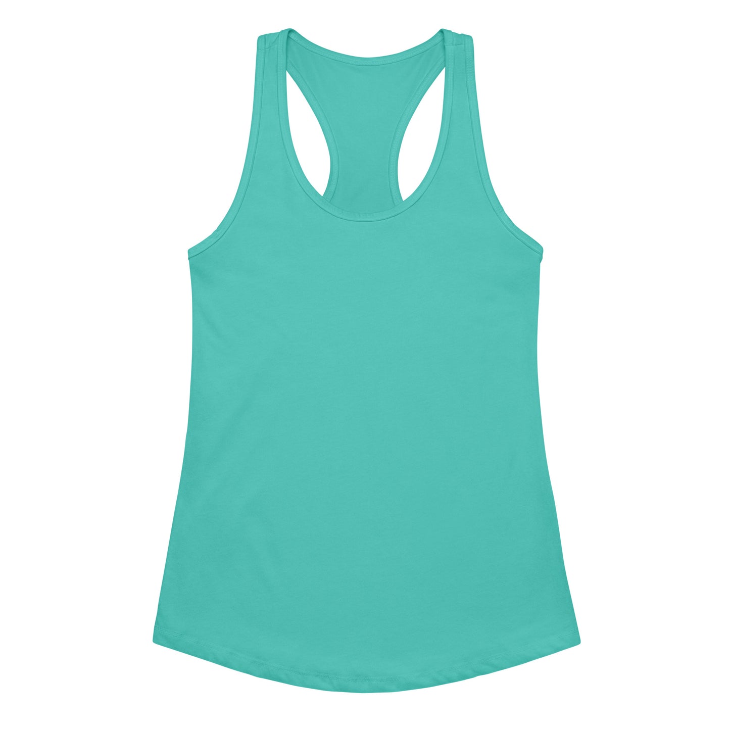 Turquoise tank top on a white background