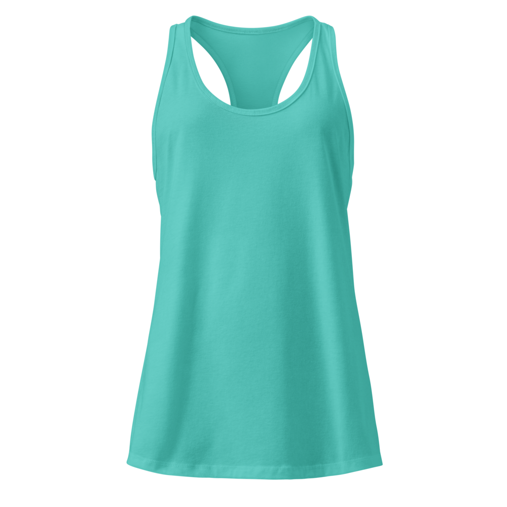 Turquoise tank top on a white background