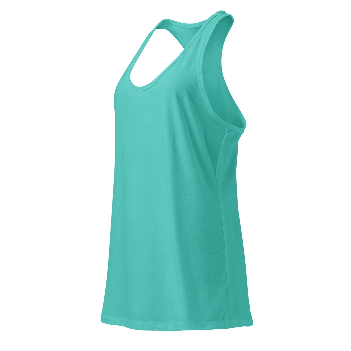 Turquoise tank top on a white background