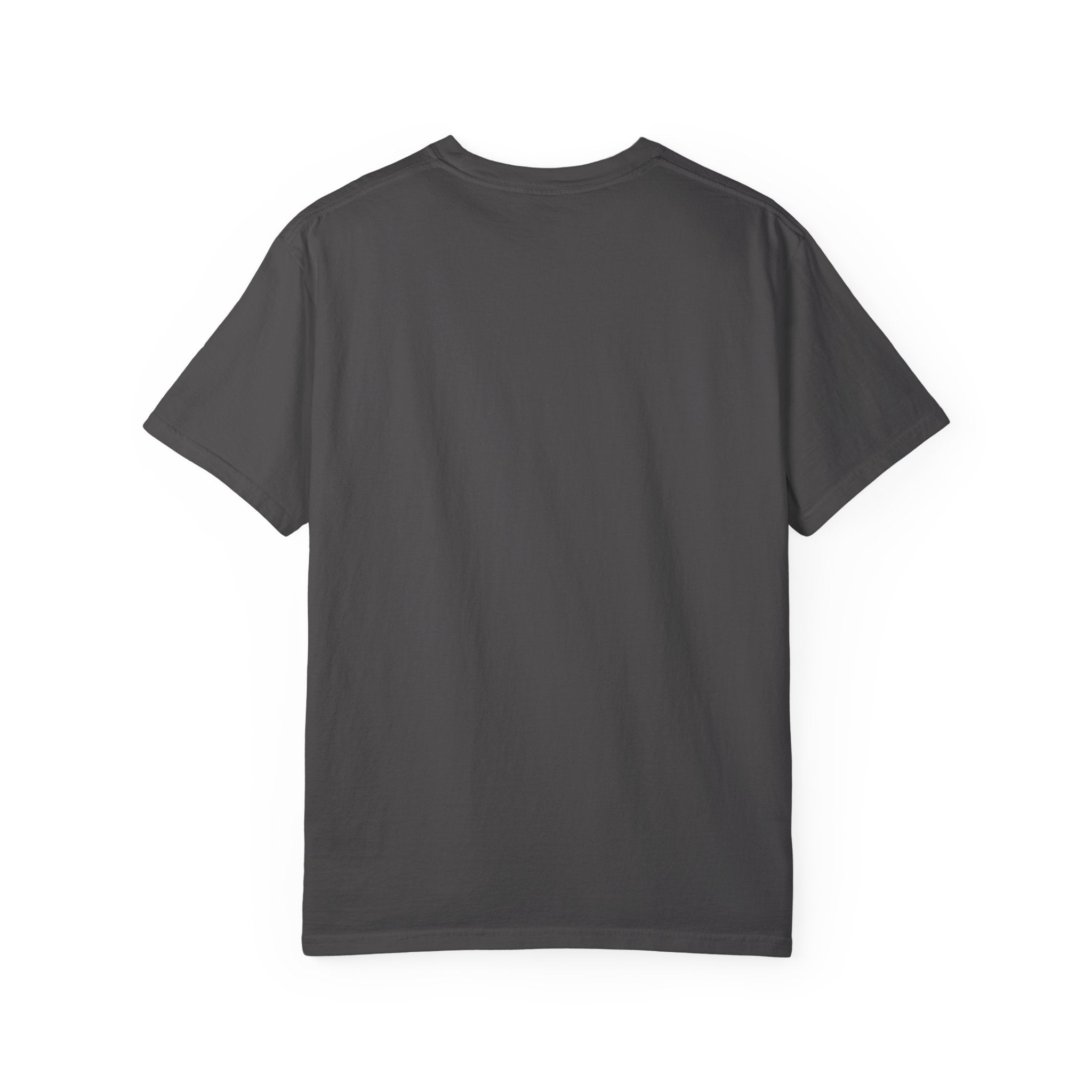 Black t-shirt on a white background