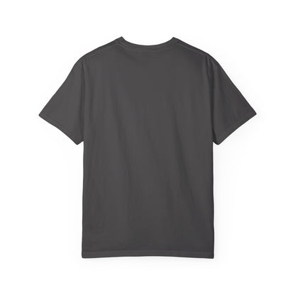 Black t-shirt on a white background