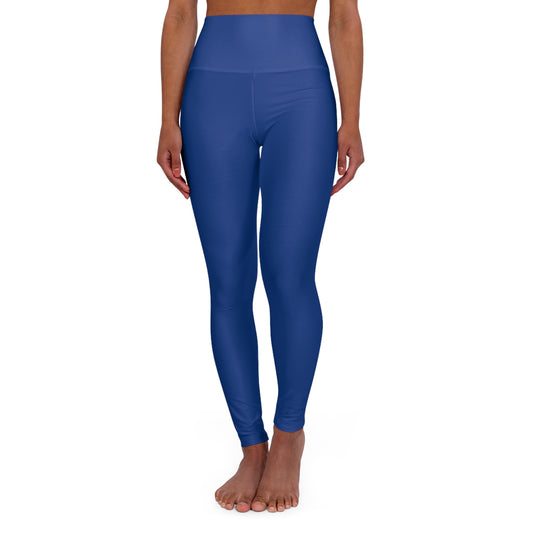 Dark Blue High Waisted Yoga Leggings (AOP)