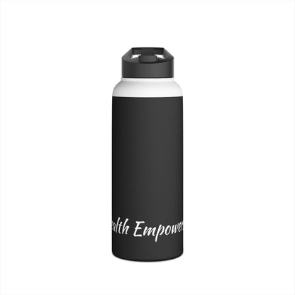 Black Stainless Steel Water Bottle, Standard Lid