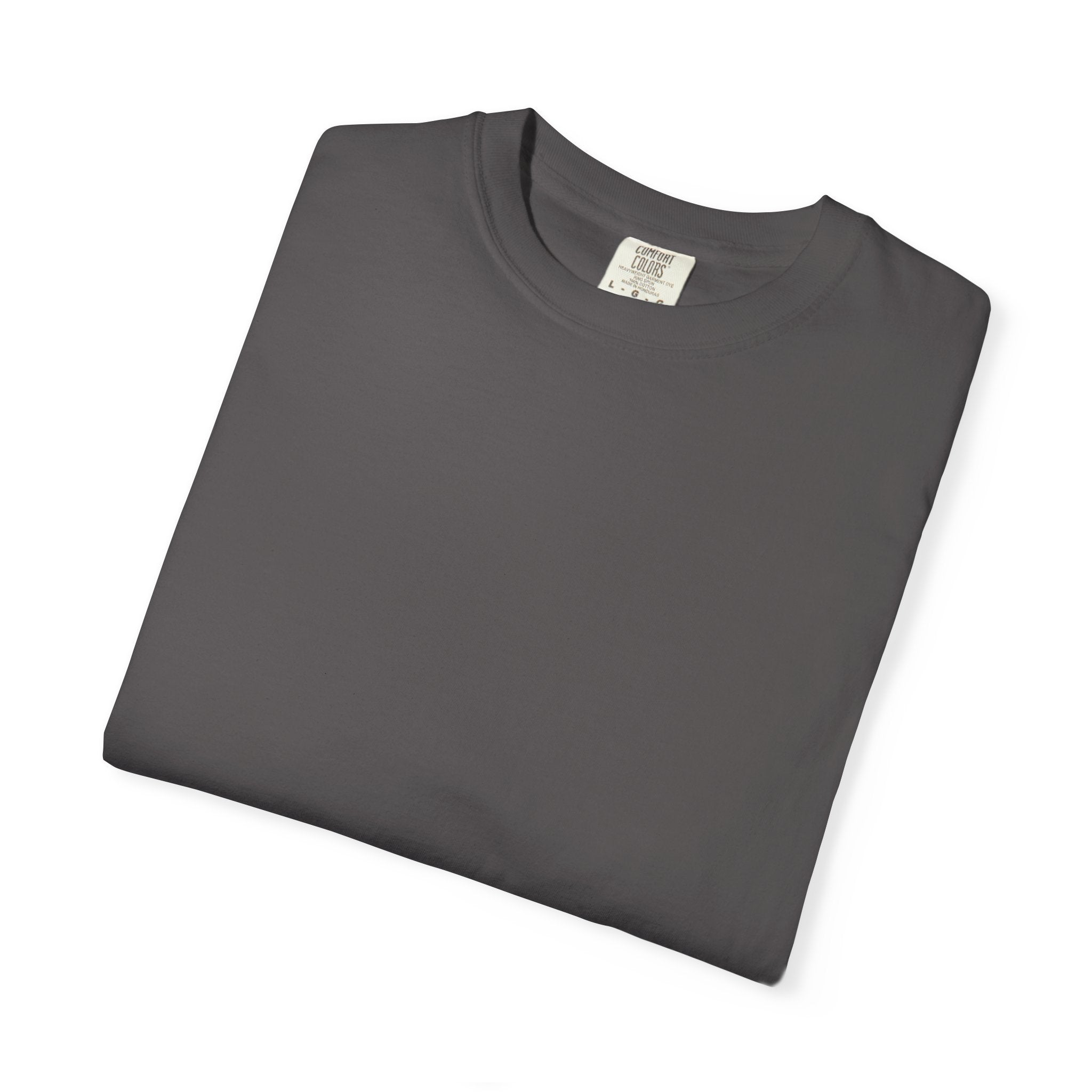 Folded gray t-shirt on a white background