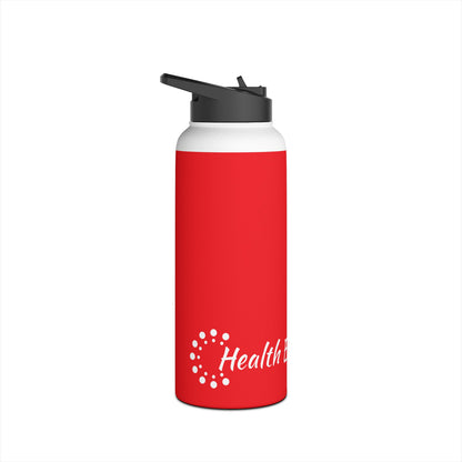 Red Stainless Steel Water Bottle, Standard Lid