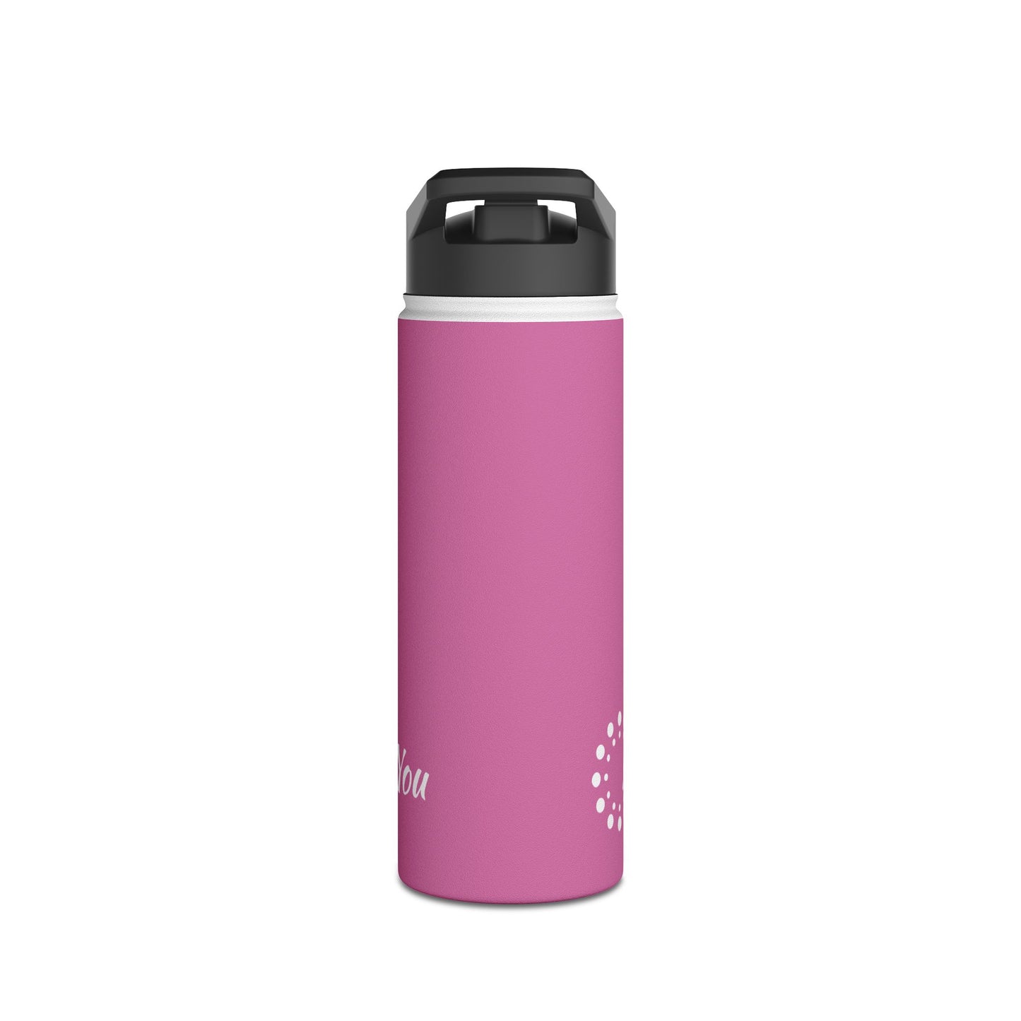 Light Pink Stainless Steel Water Bottle, Standard Lid