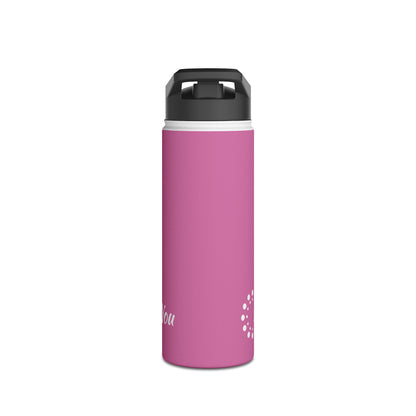 Light Pink Stainless Steel Water Bottle, Standard Lid