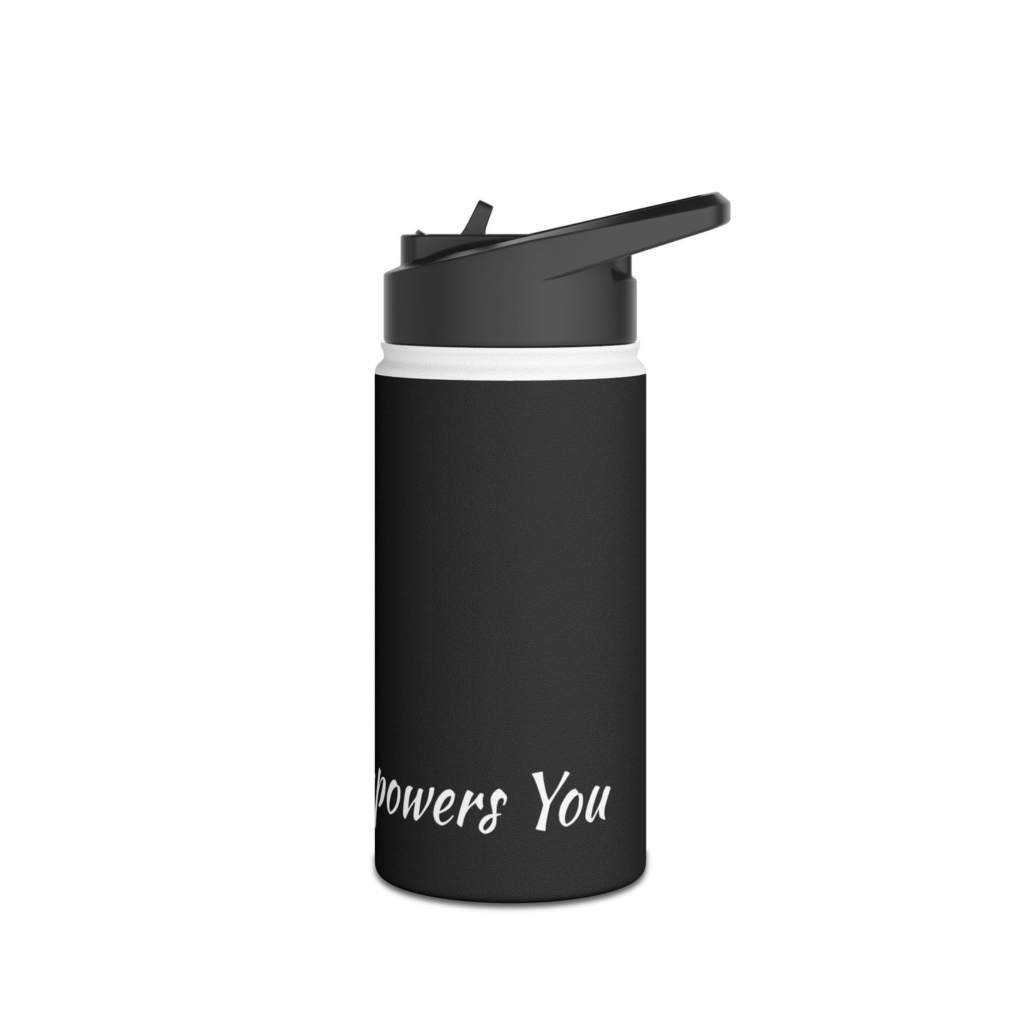 Black Stainless Steel Water Bottle, Standard Lid