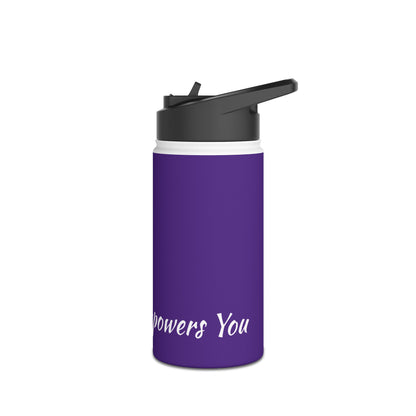 Purple Stainless Steel Water Bottle, Standard Lid