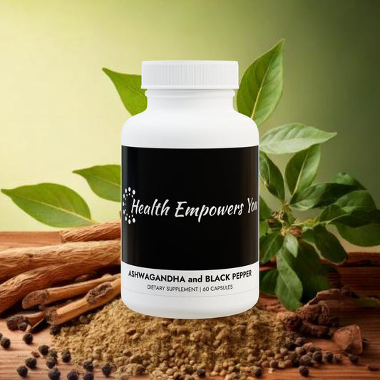 Ashwagandha and Black Pepper Supplement (60 capsules)