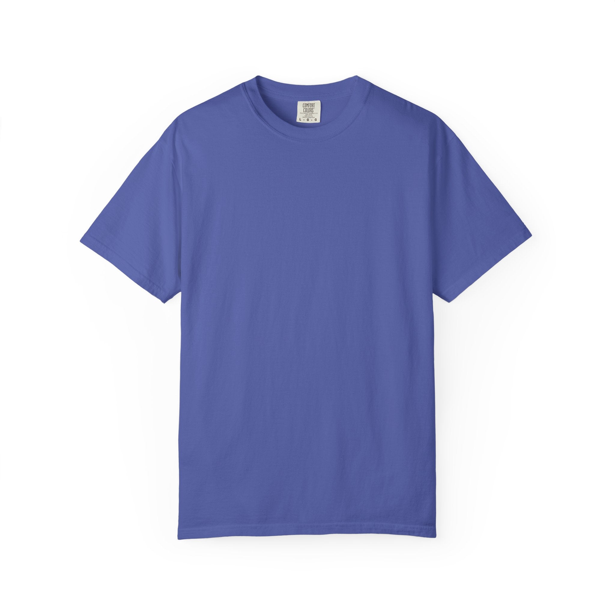 Plain blue t-shirt on a white background