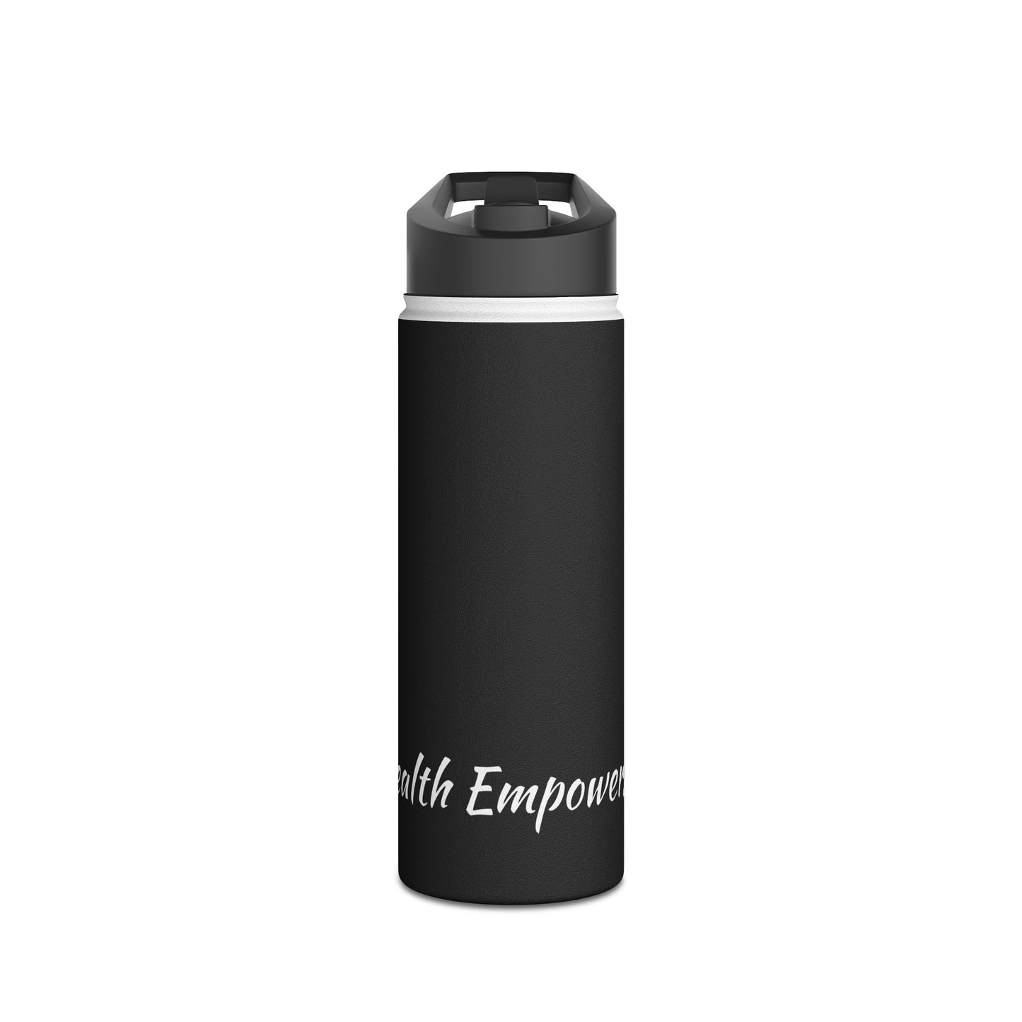 Black Stainless Steel Water Bottle, Standard Lid