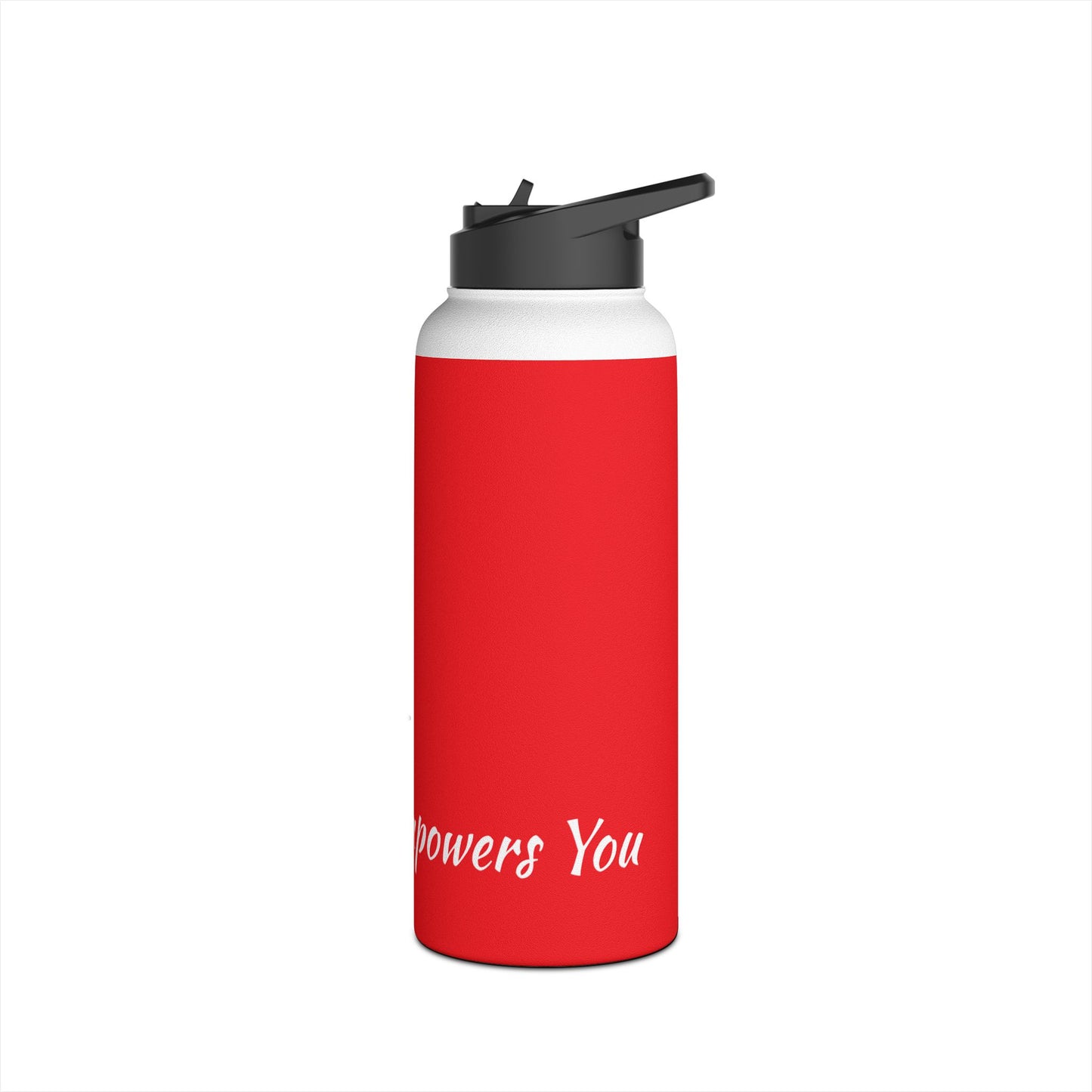 Red Stainless Steel Water Bottle, Standard Lid