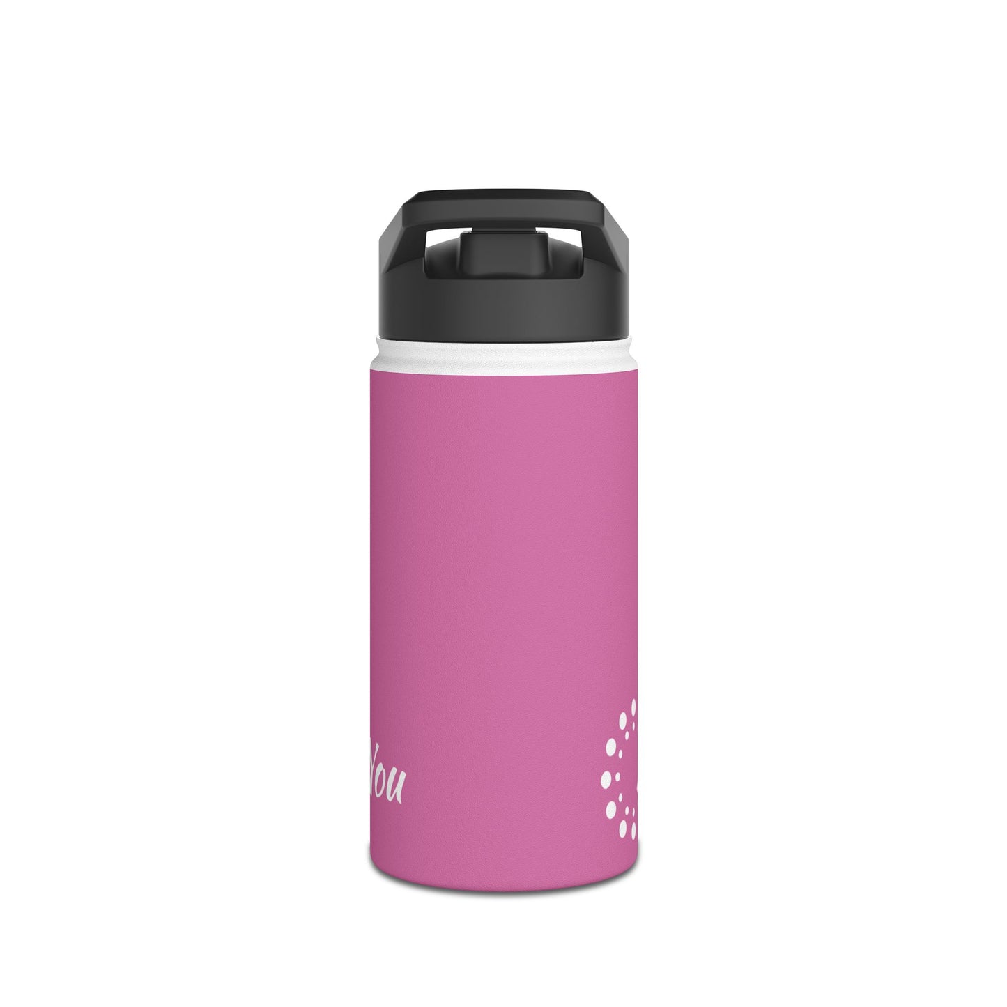 Light Pink Stainless Steel Water Bottle, Standard Lid