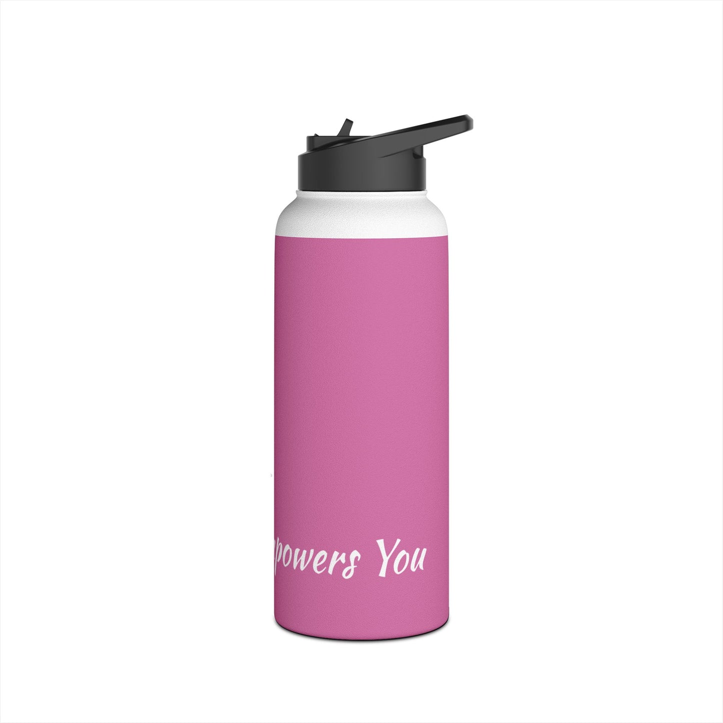 Light Pink Stainless Steel Water Bottle, Standard Lid