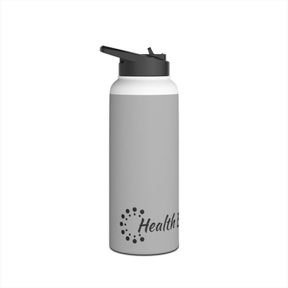 Light Grey Stainless Steel Water Bottle, Standard Lid