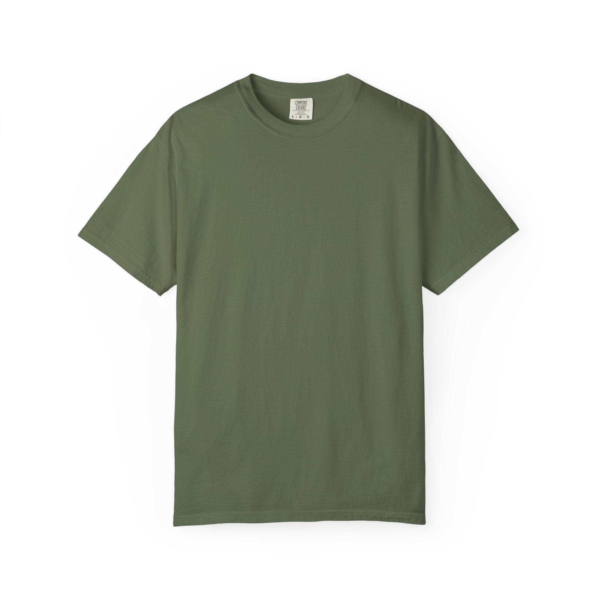 Green t-shirt on a white background