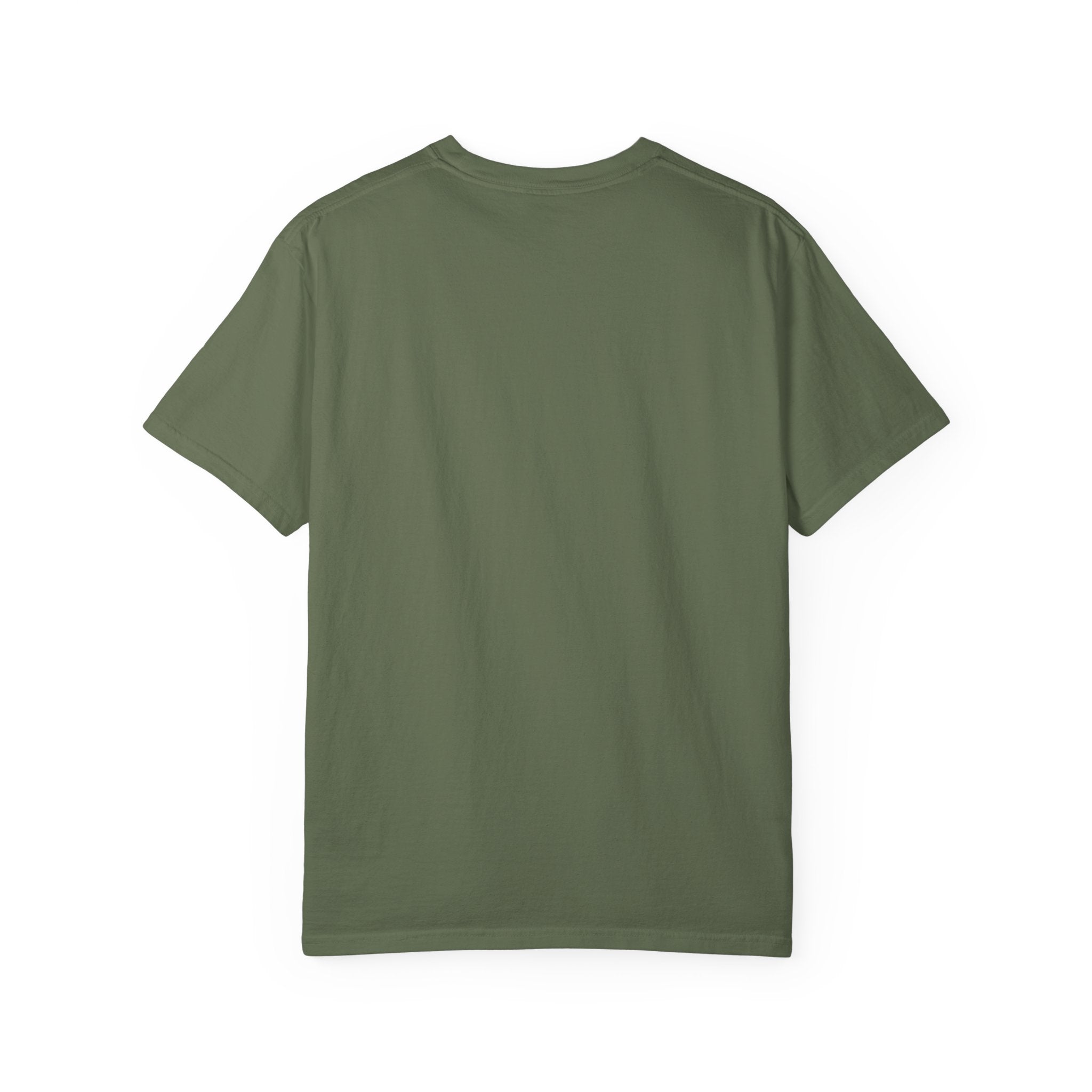 Green t-shirt on a white background