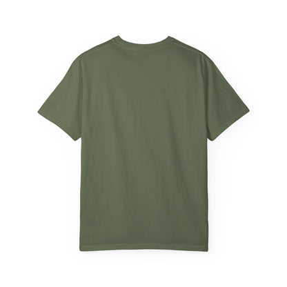 Green t-shirt on a white background