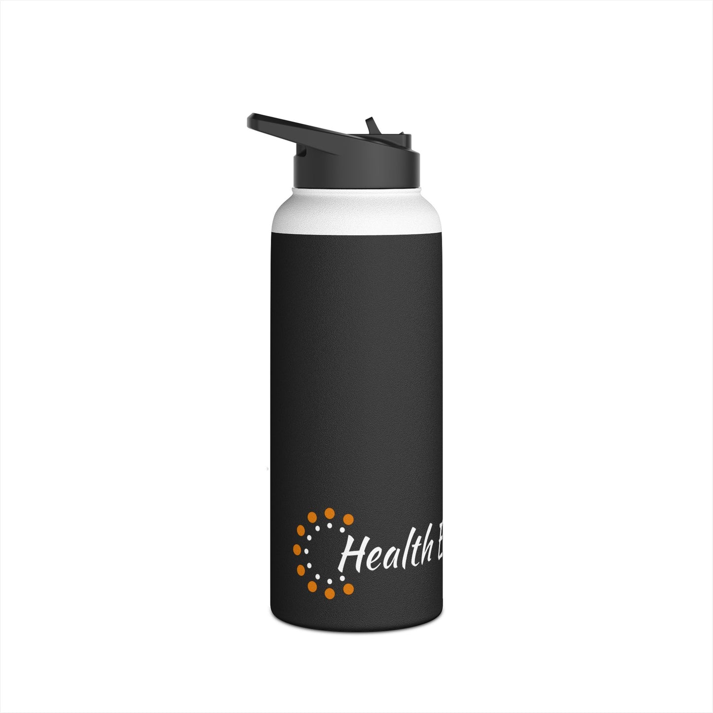 Black Stainless Steel Water Bottle, Standard Lid