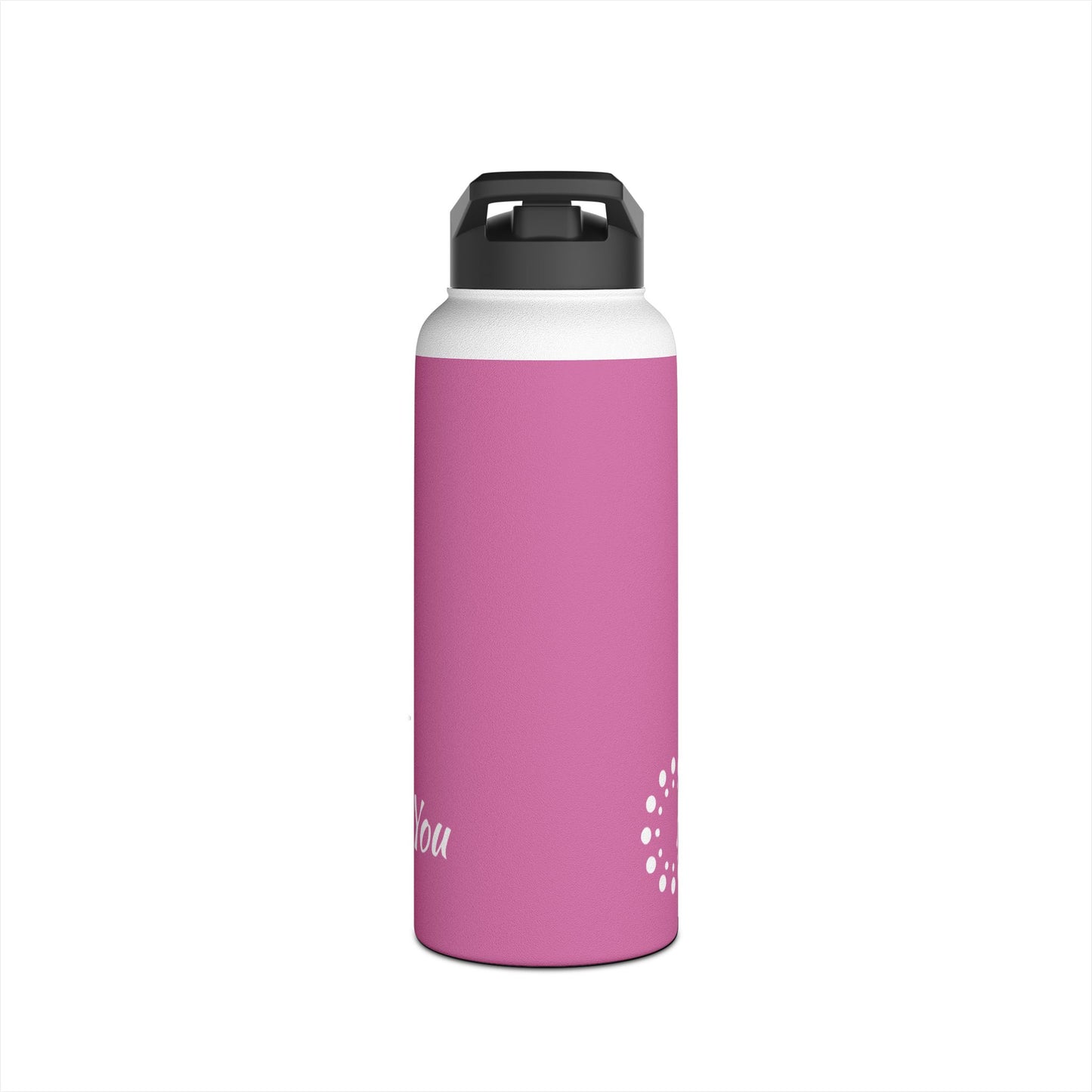 Light Pink Stainless Steel Water Bottle, Standard Lid