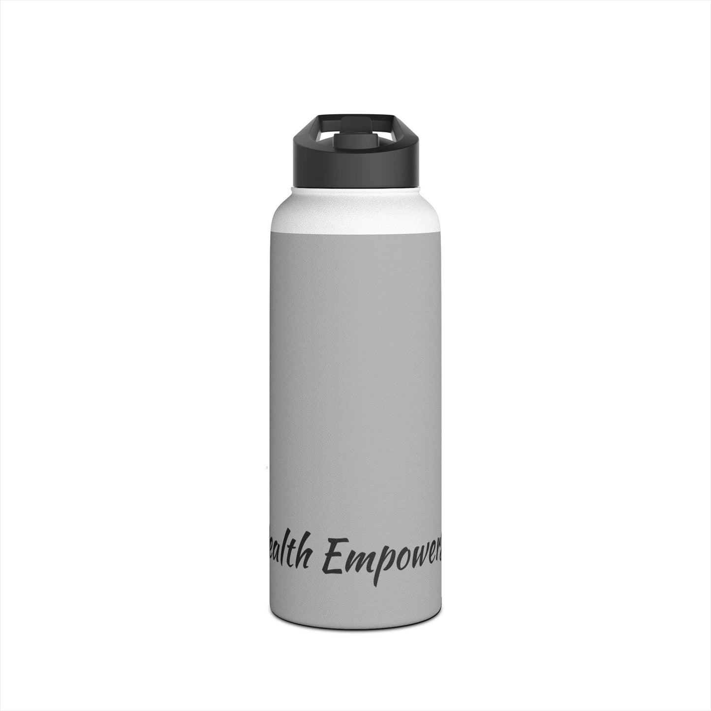 Light Grey Stainless Steel Water Bottle, Standard Lid