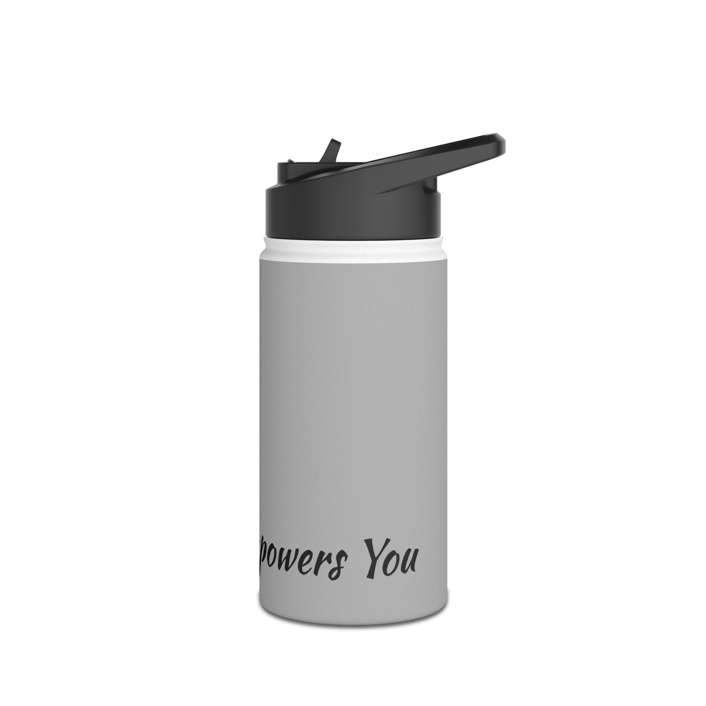 Light Grey Stainless Steel Water Bottle, Standard Lid