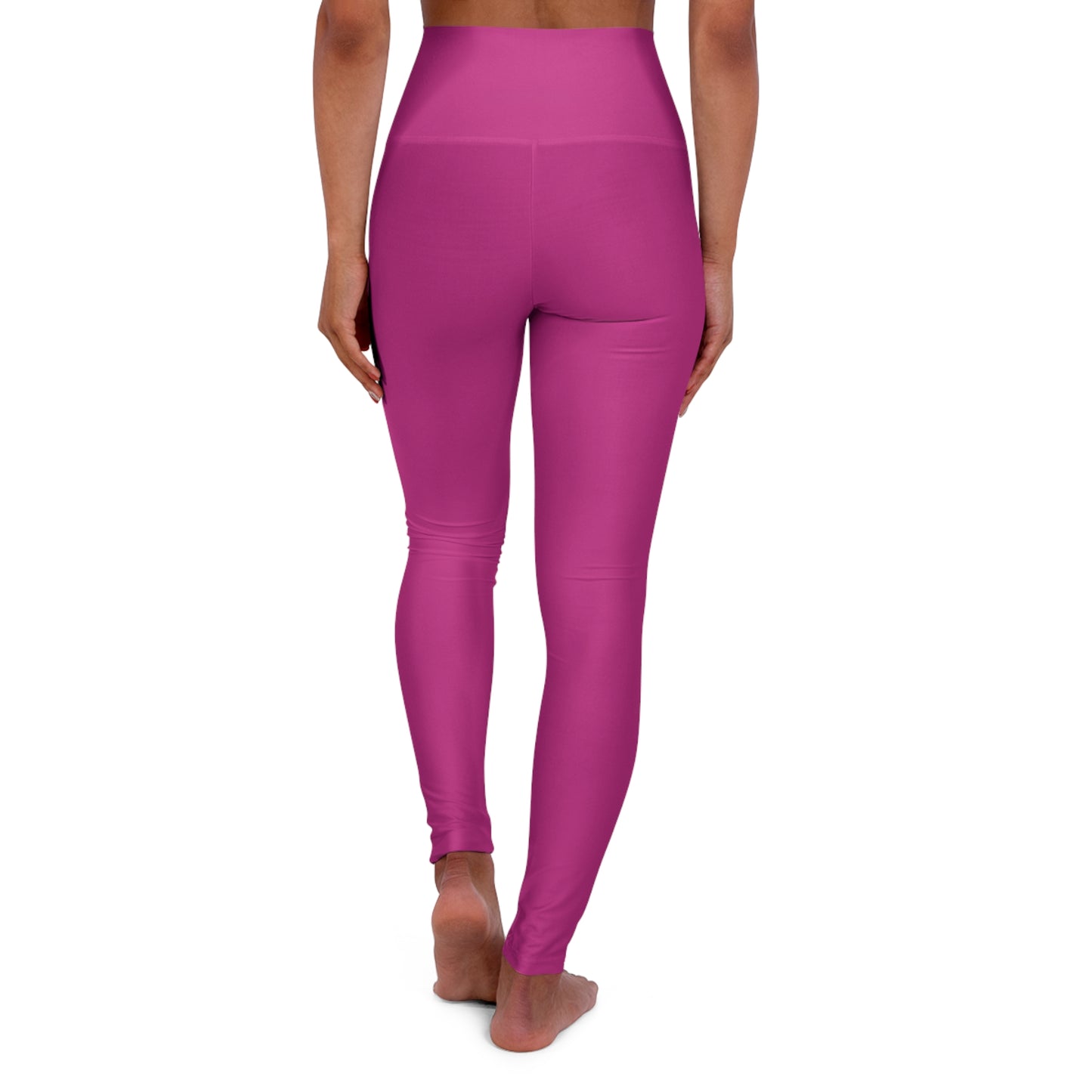 Dark Pink High Waisted Yoga Leggings (AOP)