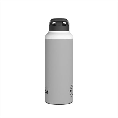 Light Grey Stainless Steel Water Bottle, Standard Lid