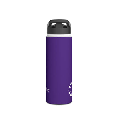 Purple Stainless Steel Water Bottle, Standard Lid