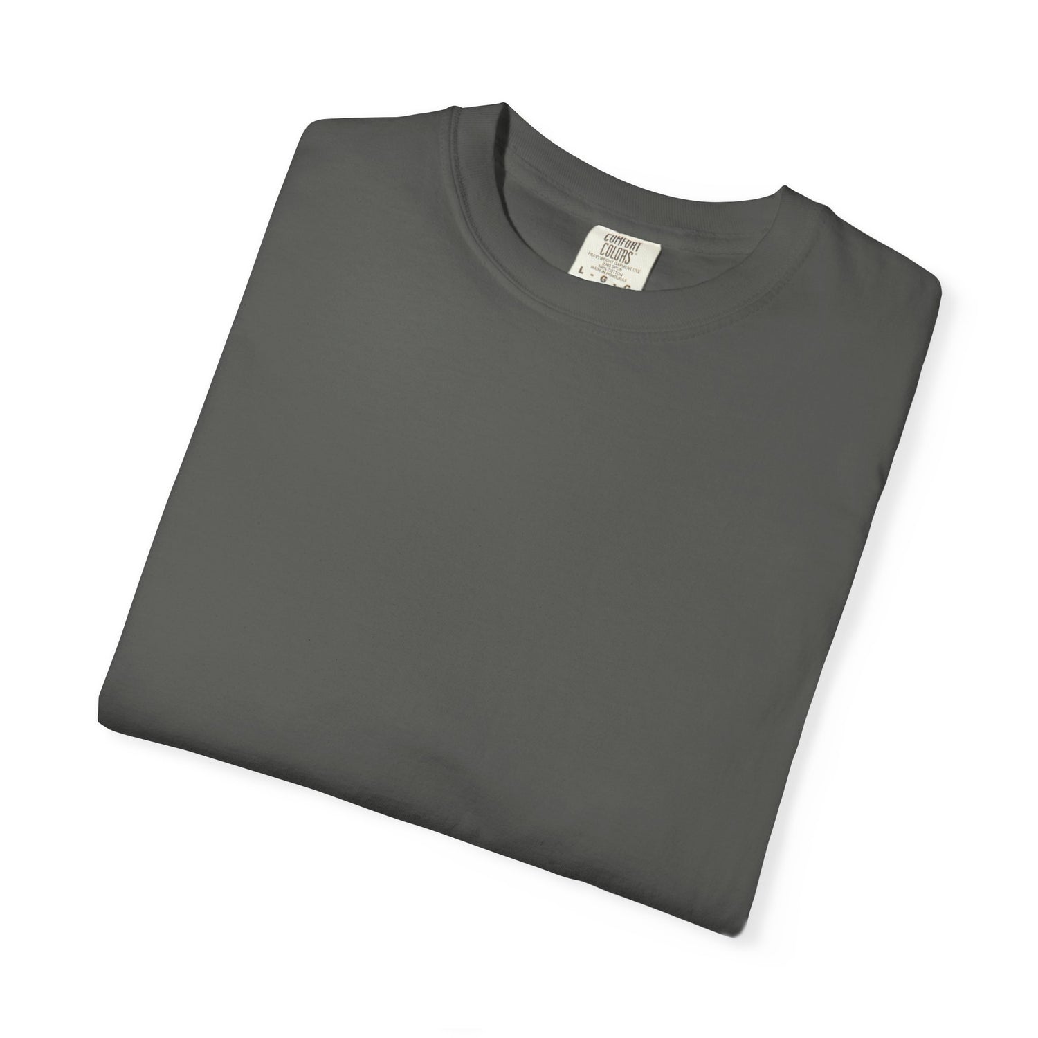 Folded gray t-shirt on a white background