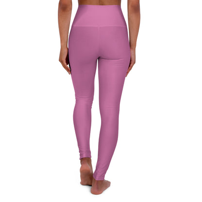 Light Pink High Waisted Yoga Leggings (AOP)