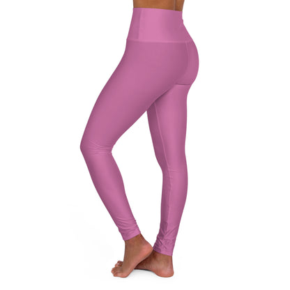 Light Pink High Waisted Yoga Leggings (AOP)