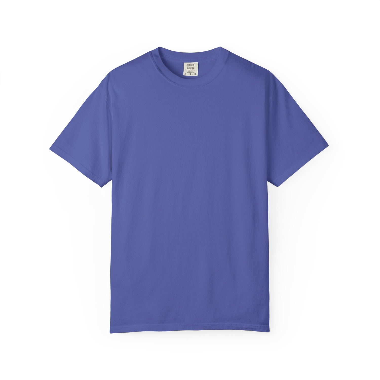 Plain blue t-shirt on a white background