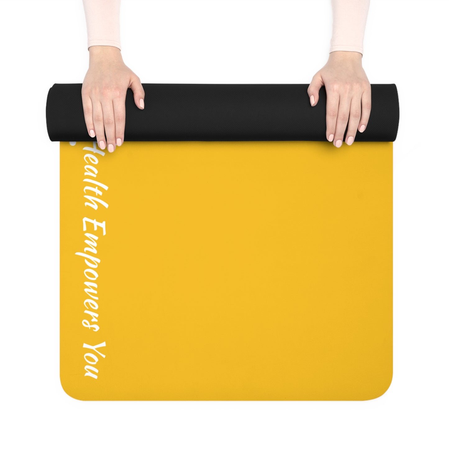 Yellow Rubber Yoga Mat